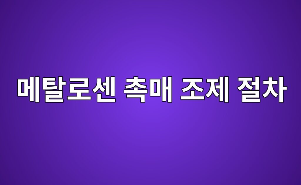 메탈로센 촉매 조제 절차