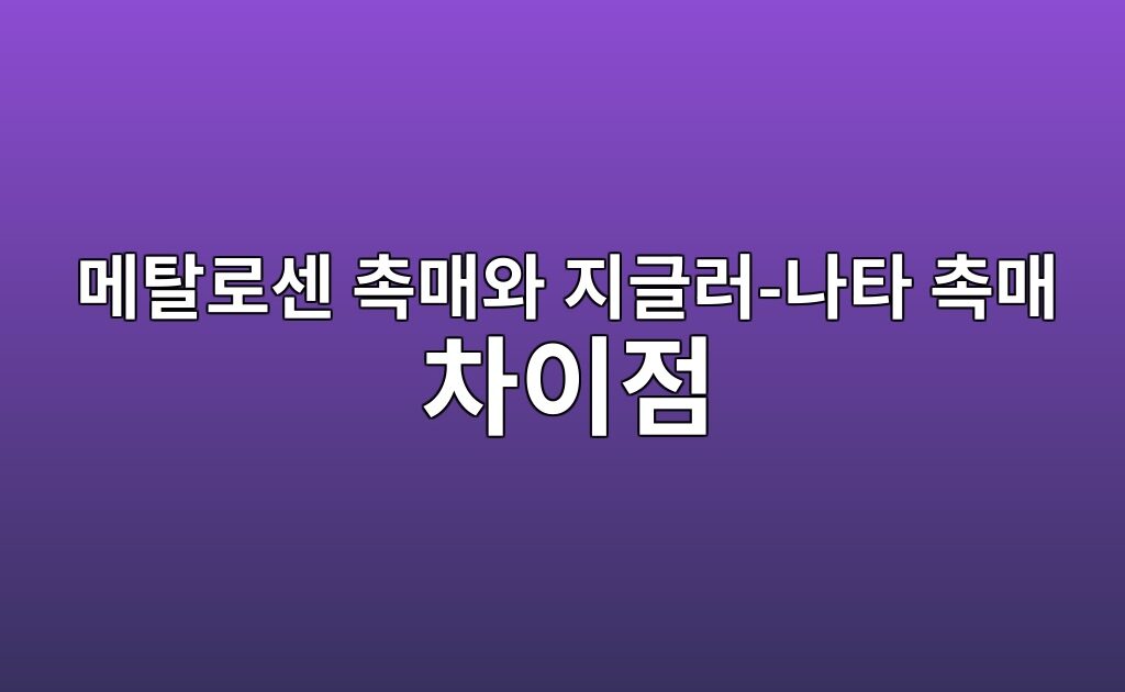 메탈로센 촉매와 지글러-나타 촉매 차이점